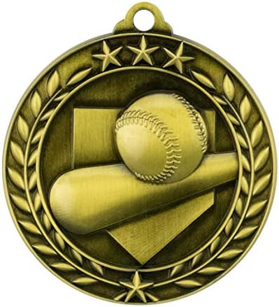 10 מארז בייסבול סופטבול זהב מדליות גביע הפרס עם צוואר סרטי וומג-901