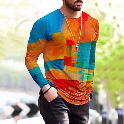 DPPA Mens אופנה רטרו ספורט כושר חיצוני 3D חולצת T מודפסת דיגיטלית 2023 שרוול ארוך חולצות T ארוכות במיוחד