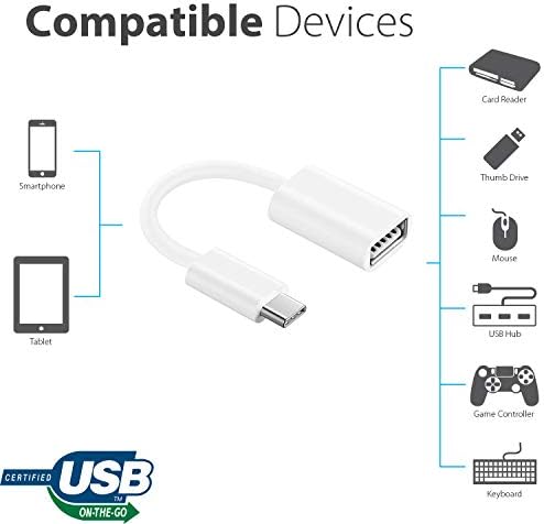 מתאם OTG USB-C 3.0 תואם לקצה המוטורולה 30 שלך לפונקציות מהירות, מאומתות, מרובות שימוש, כמו מקלדת, כונני