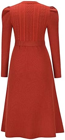 שרוול שמלת סוודר סקסי לנשים שרוול רזה מותניים גבוהים שטח גדול בינונית שמלות סוודר שמלות סריגה ארוכות 2022