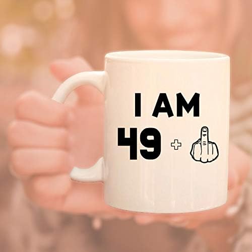 וראקו אני 49 + 1 אצבע אמצעית קרמיקה קפה ספל 50 יום הולדת מתנה בשבילו שלה חמישים ונהדר