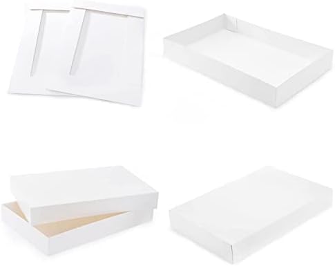 ג 'ויין 24 יחידות קופסאות חולצות נייר לבן רגיל לחג המולד 17 איקס11 איקס2. 5 קופסת מתנה גדולה עם