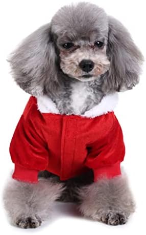 קפוצ'ון לחג המולד של חתול כלב חמוד, תחפושת קוספליי של עץ חג המולד של חיות המחמד, תלבושות פליס גורים בגדים חמים.