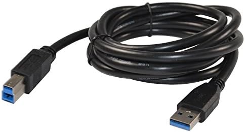 HQRP 6FT USB 3.0 סוג A-MALE עד כבל B-MALE עבור מארז HDD חיצוני חיצוני, תחנת עגינה של הכונן הקשיח פלוס רכבת