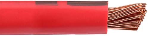 כבל מהיר 1/0 כבל סוללה PVC מוצק, 60 וולט, אדום, 25 רגל-200206-396-025