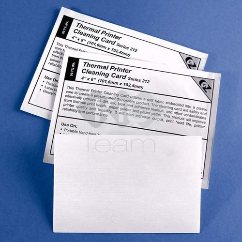 וופלטכנולוגיה תרמית מדפסת ניקוי כרטיס 4 איקס 6 - 101.6 מ מ איקס 152.4 מ מ סדרה 212-5 כרטיסים