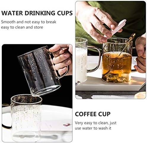 כוסות אספרסו קאבילוק 1 סט כוס מים 450 מל כוס מים עם מכסה כף ספלי קפה קפה כוסות שתייה מטאליות כלי זכוכית