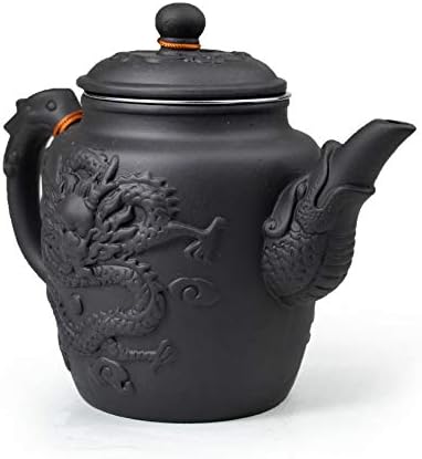 קומקום תה סיני yixing gongfu תה סירים גדולים 600 מל מסנן אל חלד דרקון לתה רופף