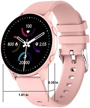 שעון חכם Delarsy, Smartwatch IP68 פעילות אטומה למים עם מסך נוגע ללב מלא מסך דופק מד צעדים מד צעדים