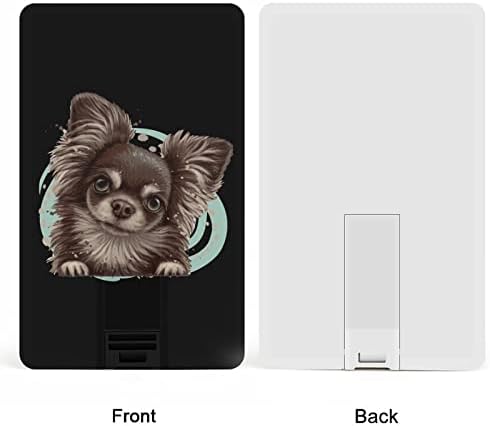 כרטיס אשראי כלב צ'יוואווה USB פלאש פלאש מזיכרון מותאם אישית מקל אחסון מפתח כונן 32 גרם