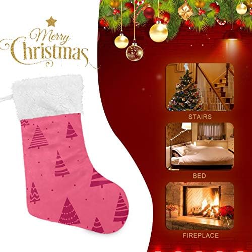Pimilagu עץ חג המולד ורוד עץ חג המולד גרבי חג המולד 1 חבילה 17.7 , גרביים תלויים לקישוט חג המולד