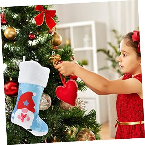Kesyoo 1pc מגרש לחג המולד מידה עיצוב גרבי גרבי גרבי גרביים מודפסות חג המולד תליית גרביים שקית