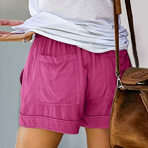 מכנסי פשתן כותנה של פירו לנשים לנשים נוחיות ספיז ספיז מזדמן מותניים מזדמנים מכנסיים קצרים רופפים מכנסיים
