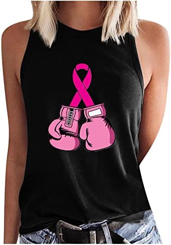 סרטן שד שחור סרטן חולשה טנקים חולצות טרקלין לבנות נוער ללא שרוולים סטרץ 'סטרץ' חולצות גרפיות אפוד טי נשים