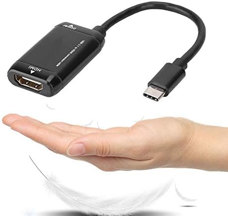 מתאם Wendry USB-C מסוג C ל- HDMI, מתאם USB C נייד, 10 ג'יגה-ביט לשנייה HDMI 1080p, כבל USB 3.1 לטאבלט טלפון
