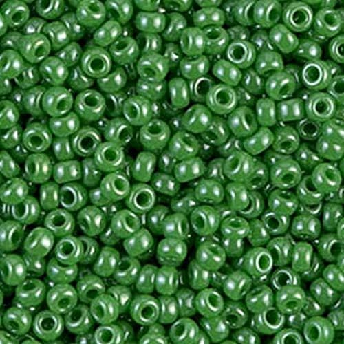 ירקן ירוק אטום ברק מיוקי יפני עגול רוקאי זכוכית זרעי חרוזים 11/0 כ 24 גרם 5 אינץ צינור