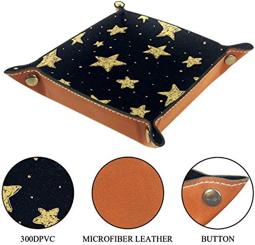 כוכבי Lyetny על רקע כהה מארגן מגש אחסון קופסת מיטה מיטה קאדי שולחן עבודה מגש החלפת ארנק מפתח קופסת מטבעות מגש מגש