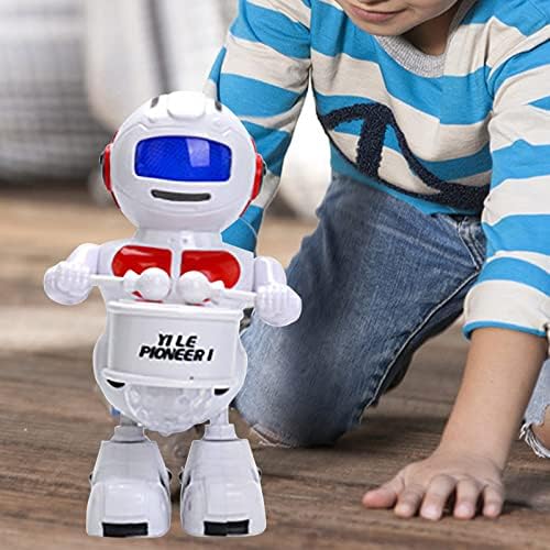 NPKGVIA ריקוד חשמלי תוף רובוט פאזל תאורת לילדים יצירתיים צעצועים שמחה מתופף קטן רובוט 8 x 24 x 18 סמ