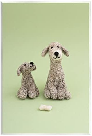 תעשיות סטופל כלבים מאושרים ורקע ירוק עצם אמנות לוח קיר, עיצוב על ידי לימון וסוכר
