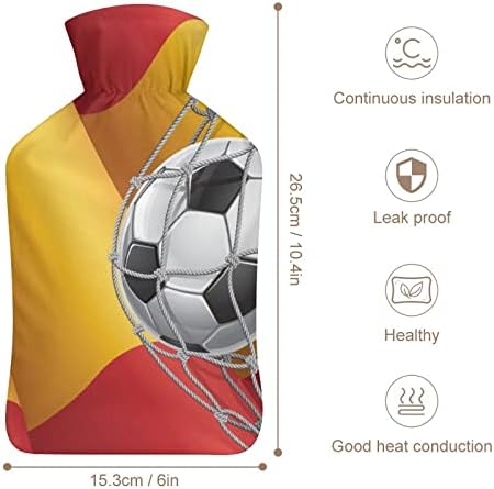 שער כדורגל וספרד דגל גומי בקבוק מים חמים עם כיסוי כפות ידיים כפות ידיים שקית מים חמים יותר