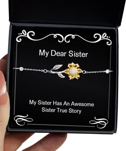 צמיד חמניות חמניות של קרומיות חיה, אחותי יש סיפור אמיתי של אחות מדהימה, לאחיות