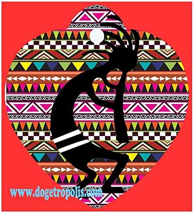 O2 Kokopelli Dance Aztec כלב חיית מחמד חיית מחמד זהה תג עצם