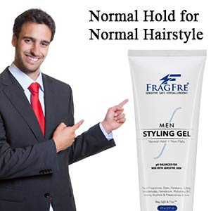 Fragfre גברים שיער סטיילינג ג'ל ניחוח ללא 8 גרם - pH מאוזן לגברים עם עור רגיש - לא יציב מדי או קליל - פשוט אחיזה
