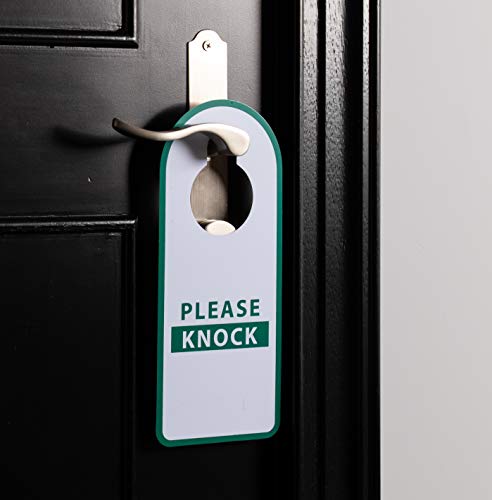 אל תפריע לשלט - 12 חבילות אל תפריע, אנא דופק קולב דלת, קולב כפתור דלתות דו צדדיות דו -צדדיות לפרטיות, אידיאלי לבית,