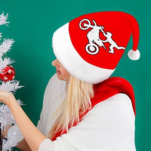 אופני מוטוקרוס אופני חג המולד סנטה כובעי למבוגרים אדום חג המולד גרב כפת כובע החג שמח חדש שנה
