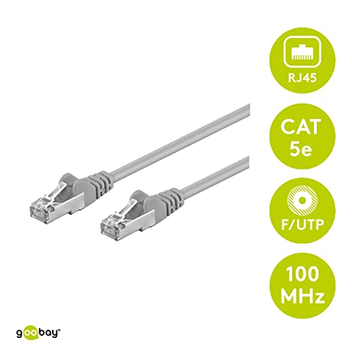 Goobay 50127 CAT 5E PatchCable, F/UTP, אפור, אורך כבל 1M