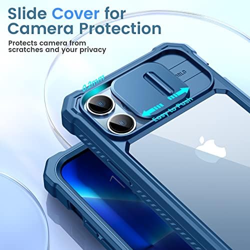 מארז גוף מלא של Ruky עבור iPhone 13 Pro Max Thone Case, iPhone 12 Pro Max Case עם Protector Camer