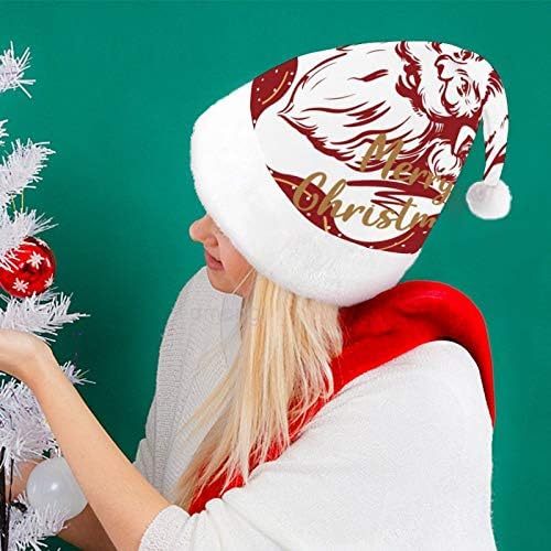 חג המולד סנטה כובע, החג שמח סנטה קלאוס חג המולד חג כובע למבוגרים, יוניסקס נוחות חג המולד כובעי לשנה חדשה חגיגי