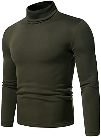 Maiyifu-GJ Mens Basic Fleece Cultlece Superover עליון עליון דק רזה מתאים שרוול ארוך חולצות תרמיות