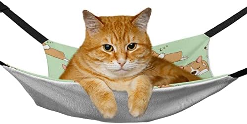 חתול ערסל קורגי חתול מיטת כלוב חלון מוט תליית שטח חיסכון עבור חיות מחמד קטנות 16.9& 34; איקס13