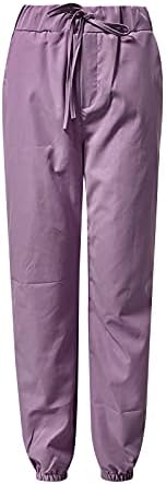 מכנסי נשים של מיאשוי לעבודה עסקית מזדמנת עם כיסים מכנסיים מכנסיים מכנסיים למתיחת מכנסי יוגה עבור