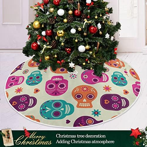 Oarencol גולגלות צבעוניות חצאית עץ חג המולד ליל כל הקדושים