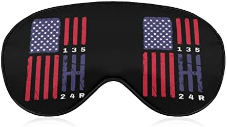 דראג מירוץ מכוניות מירוץ דגל אמריקאי מסיכת שינה מסכת עיניים ניידת מכוסה עם רצועה מתכווננת לגברים נשים