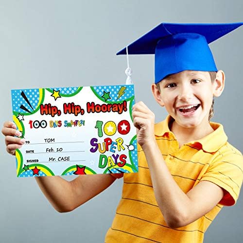 100 יום בית הספר תעודת פרס 30 יחידות עם מדבקות למסיבת גן ילדים בבית הספר