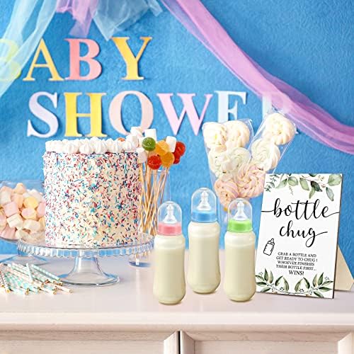 מגניב תינוק מקלחת משחקי בקבוק לטרטר סימן עץ ירק תינוק מתנה סטי מין לחשוף צד טובה ו 12 יחידות תינוק