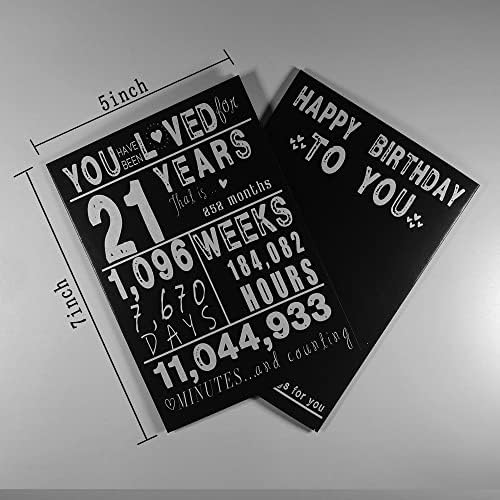 לחיים כרטיסי יום הולדת 21 שנה עבור ילד ילדה, מצחיק יום הולדת 21 מתנות עבור נכדה נכד בת בן,