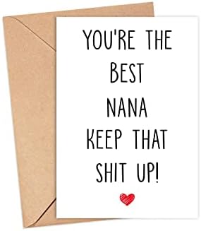 ארז ' ה אתה הכי טוב ננה שמור את החרא הזה-כרטיס יום הולדת של ננה - כרטיס מצחיק לננה-תודה שהיית הננה שלי -