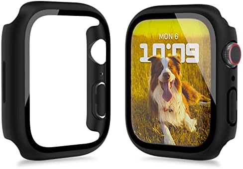 2 חבילות Apple Watch Screen Protector Case תואם ל- Apple Watch Series 8 Series 7 41 ממ, מארז