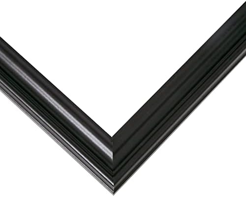 ThedisplayGuys - 4x6 דפוס מעוקל מסגרות תמונת עץ - זכוכית מחוסמת וקול - שחור