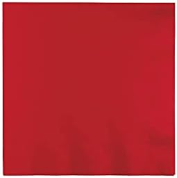 יצירתי המרת מגע של צבע 2-רובדי נייר הצהריים מפיות, 50-לספור, קלאסי אדום