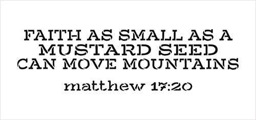 אמונה קטנה כמו זרעי חרדל-מתיו 7:20 סטנסיל מאת סטודיו12 / תבנית מיילר לשימוש חוזר / השתמש לצביעת