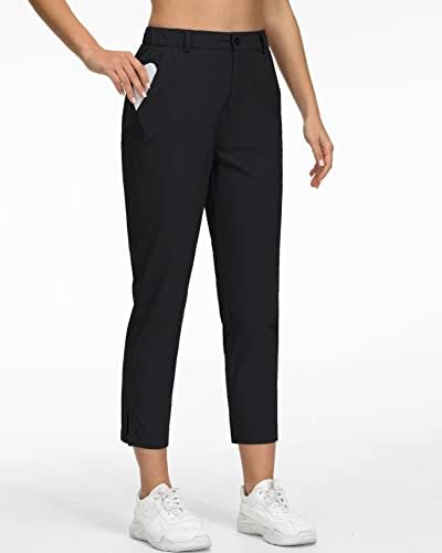 מכנסי גולף לנשים CAPOL מכנסיים למתיחה של נשים לנשים עסקים מזדמנים עם מכנסי קרסול עם מותניים מזדמנים עם כיסים