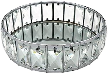 מגשי שיקוף של Bootoyard Trearium מגש תכשיטים קערת פירות זכוכית שרשרת טבעת צלחת תכשיט דקורטיבי תכשיטי