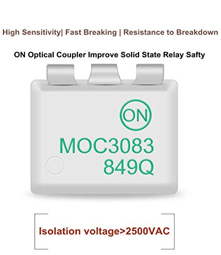 ממסר מצב מוצק 3 שלב 4-32V בקרת קלט DC 30-480V ממסר SSR AC עם מגן MOC3083 + כיור חום אלומיניום