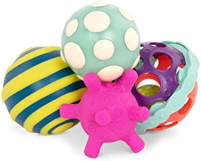ב. צעצועים-כדור-א-בלווס-כדורים מרקמים סט-של 4 כדורים לתינוקות 6 מ '+