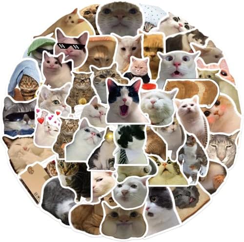 50 יחידות מדבקות חתול חמודות חיות מצחיקות מדבקות מדבקות למחשב נייד מדבקות מקרר מחשב נייד מדבקות